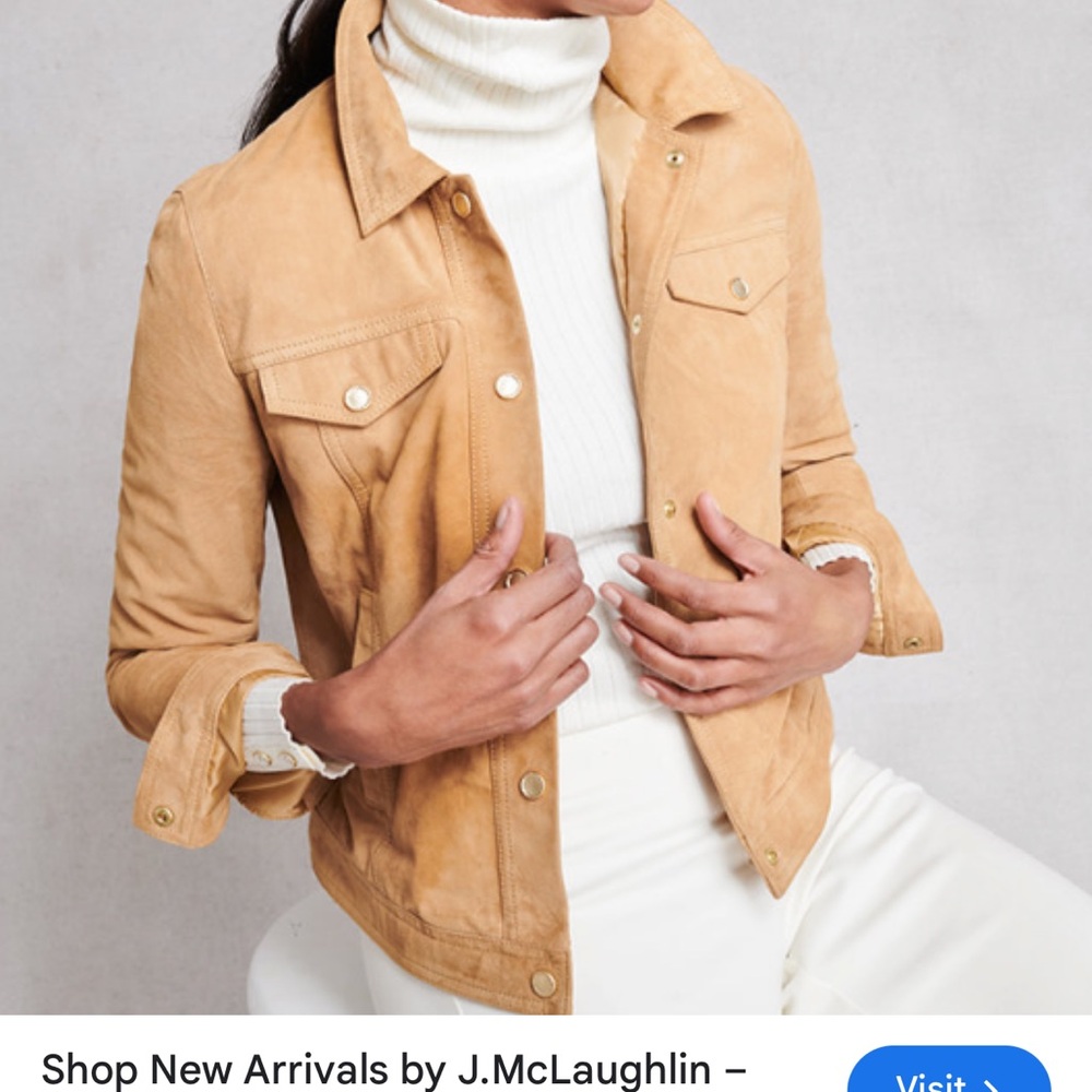 J McLaughlin Oakley Goat Suede Jacket - XS